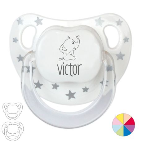 Chupete Personalizado Nombre + Elefante