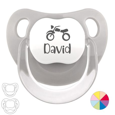 Chupete Personalizado Nombre + Moto