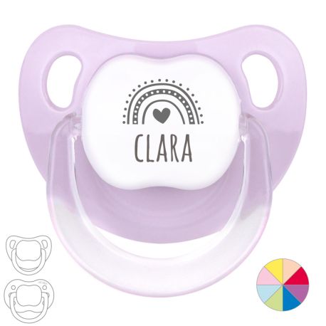 Chupete  Personalizado Nombre + Arcoíris