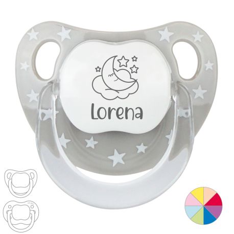 Chupete Personalizado Nombre + Starmoon