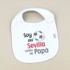 Babero Personalizado Soy del (texto libre) como mi Papá