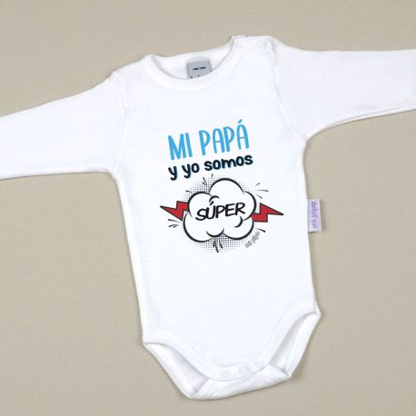 Babidu Body Divertido Mi Papá y yo somos Súper Cómic