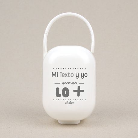 Cajita Portachupetes Divertida Mi (texto libre) y yo somos lo +