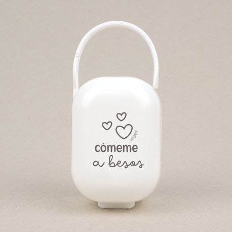 Cajita Portachupetes Divertida Cómeme a Besos