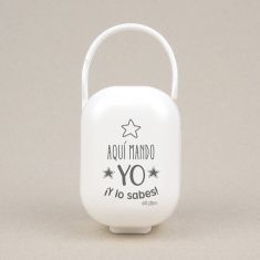 Cajita Portachupetes Divertida Aquí mando YO ¡y lo sabes!