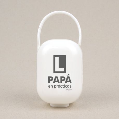 Cajita Portachupetes Divertida Papá en prácticas