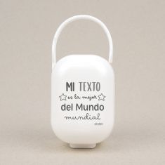 Cajita Portachupetes Divertida Mi (texto libre) es el/la mejor del mundo MUNDIAL
