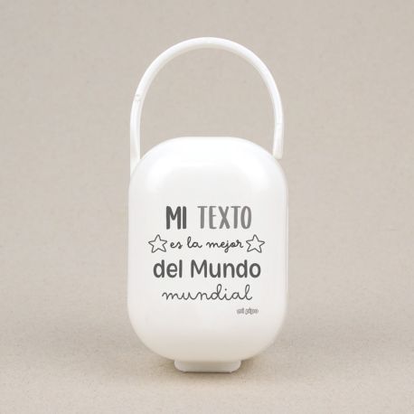 Cajita Portachupetes Divertida Mi (texto libre) es el/la mejor del mundo MUNDIAL