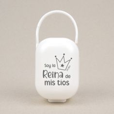 Cajita Portachupetes Divertida Soy la Reina de mis Tíos