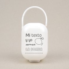 Cajita Portachupetes Divertida Mi (texto libre) y yo somos la bomba