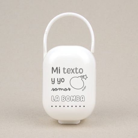 Cajita Portachupetes Divertida Mi (texto libre) y yo somos la bomba
