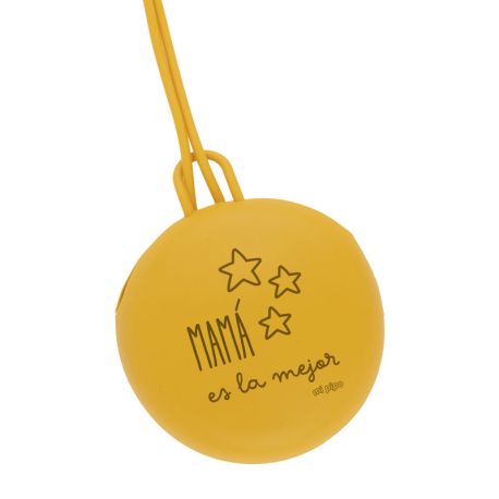 Portachupetes Gummy Divertido Mamá es la mejor, elige color