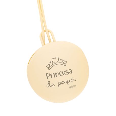 Portachupetes Gummy Divertido Princesa de papá, elige color