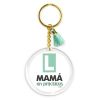 Llavero Metacrilato Mamá en Prácticas Menta