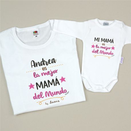 Babidu Body Basic Funny I Love Mommy with Pink Star