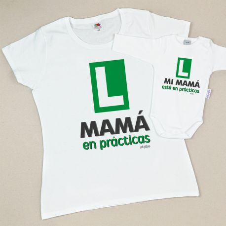 Pack 2 Prendas Mamá en prácticas / Mi Mamá está en prácticas