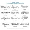 Tipo de letra a elegir