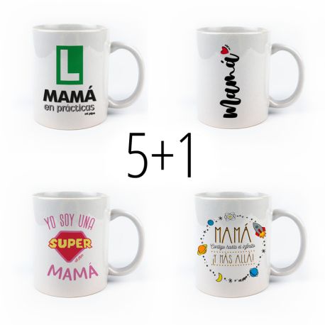 PROMO Taza especial Mamá, compra 5 y te regalamos 1