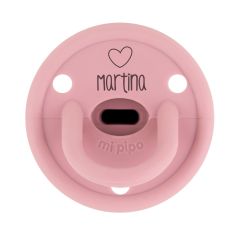 Chupete Gummy Nombre + Corazón, elige color