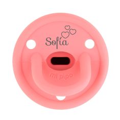 Chupete Gummy Nombre + Corazones, elige color