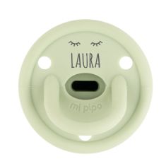 Chupete Gummy Nombre + Pestañas, elige color