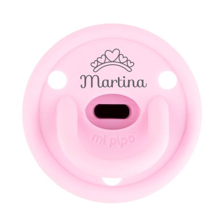 Chupete Gummy Nombre + Tiara, elige color