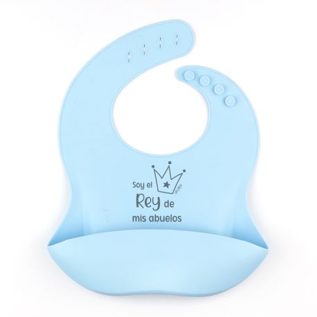 Blue rubber personalized Bib
