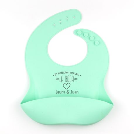 Blue rubber personalized Bib