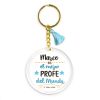 Keychain Simple Shape Star Blue Personalized 
