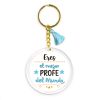 Keychain Simple Shape Star Blue Personalized 