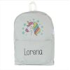 Mochila Medium LONA Unicornio personalizada, color a elegir