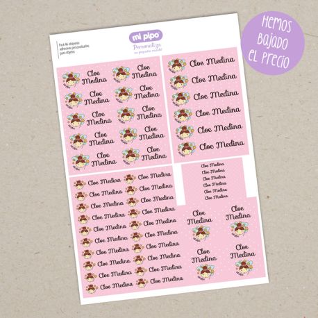 46 Personalized pink Fairy object Labels