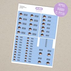 Pack 46 etiquetas adhesivas personalizadas para objetos Pirata