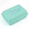 Cajita Porta Alimentos Caligrafía Menta personalizada