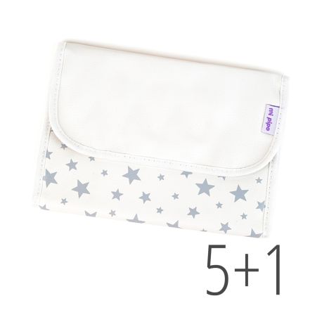 PROMO Portadocumentos estrellas gris no personalizado, compra 5 y te regalamos 1