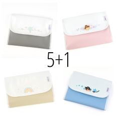 PROMO Porta pañales y toallitas no personalizado, elige diseño, compra 5 y te regalamos 1