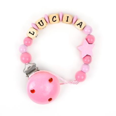 Cadena de madera personalizada estrella celeste