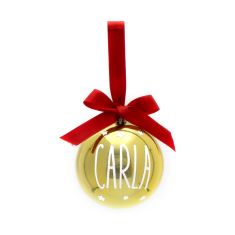 Bola Lazo Navidad Dorado personalizada