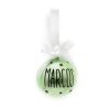 Bola Lazo Navidad Verde Perla personalizada