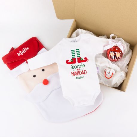 Cajita Navidad Bebé Papá Noel