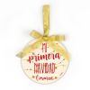 Bola Navidad MADERA Guirnalda Estrellas, Mi primera Navidad personalizada