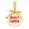 Bola Navidad MADERA Guirnalda Estrellas Personalizada