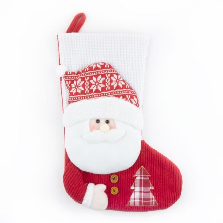 Calcetín Punto Navidad Papá Noel sin personalizar