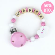 Wood chain Pink Cloud Personalized