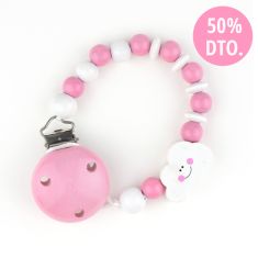 Cadenita de Madera Nube Rosa (LIQUIDACIÓN 50%)