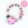 Wood chain Pink Crown not Personalized