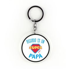 Keychain Simple Shape Star Blue Personalized 