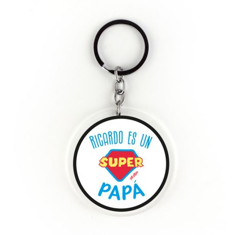 Keychain Simple Shape Star Blue Personalized 