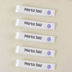 Pack 5 cintas para colgar ropa personalizadas sólo nombre