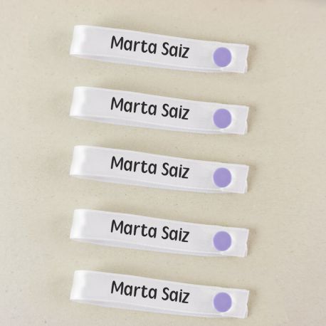Pack 5 cintas para colgar ropa personalizadas sólo nombre